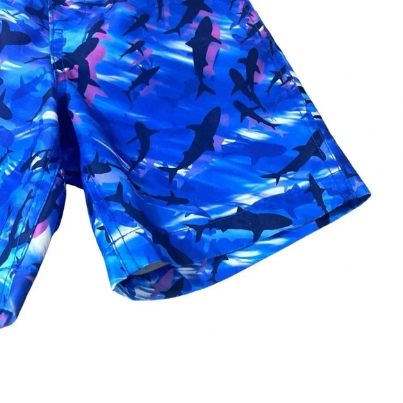 Lands' End Swim Trunks size s 6/7 sharks - Picture 3 of 7